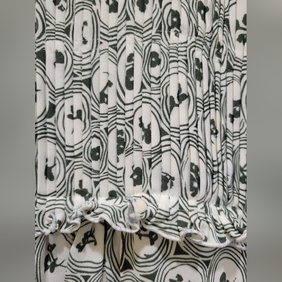 Chloe Pintucked Crepe Psychedelic Flower Print Shift Dress Size 42 - Picture 12 of 13